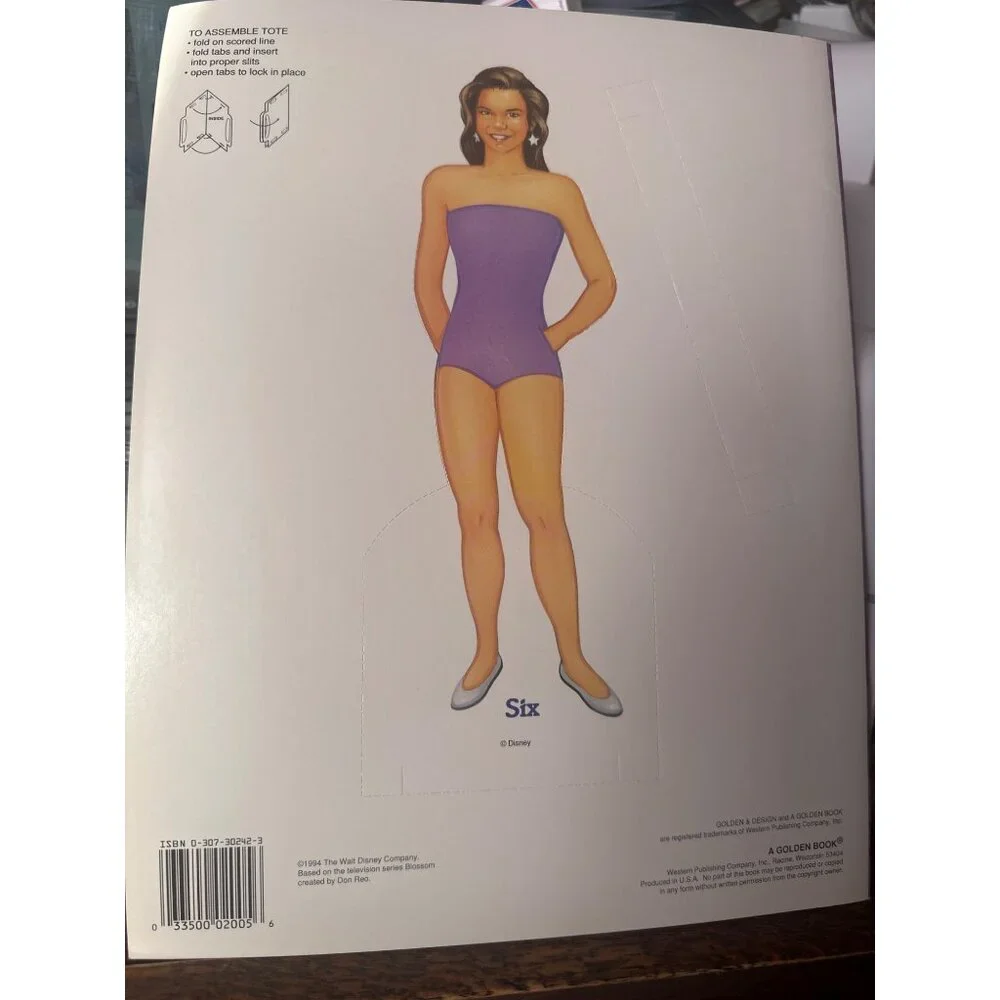 Deluxe Blossom Paper Doll Set 3 Dolls 32‎ Precut Fashions Golden Books 1994